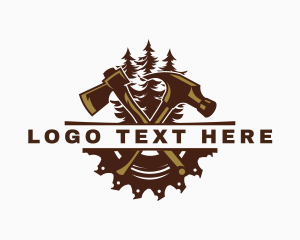 Rustic - Carpentry Woodwork Workshop logo design