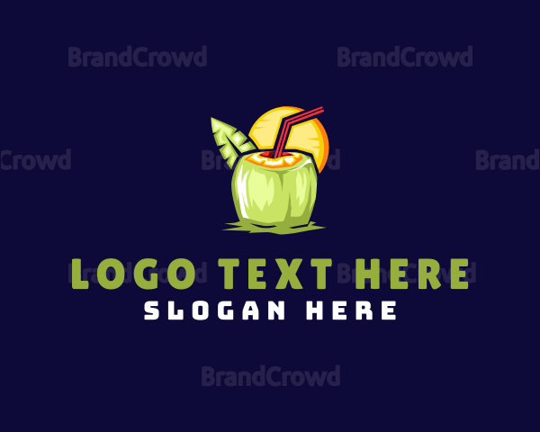 Tropical Coconut Drink Logo