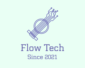 Tech String Instrument  logo design