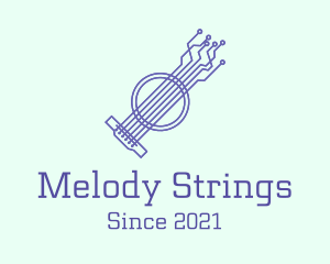 Tech String Instrument  logo design