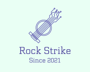 Tech String Instrument  logo design