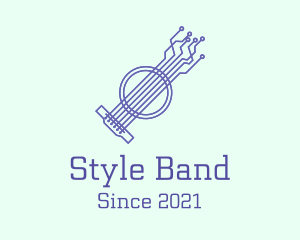 Tech String Instrument  logo design