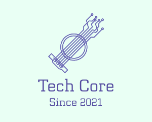 Tech String Instrument  logo design