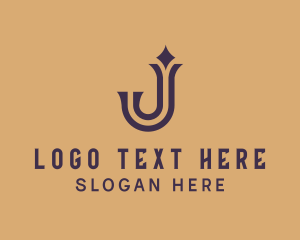 Make Up - Classic Star Letter J logo design