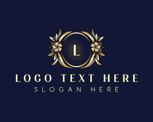 Classic - Floral Wreath Insignia logo design