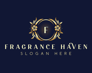 Floral Wreath Insignia logo design