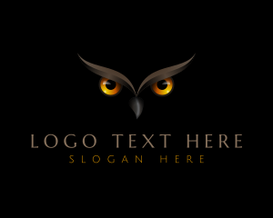 Nocturnal - Night Owl Eyes logo design