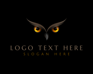 Bird Watching - Night Owl Eyes logo design