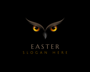 Hooter - Night Owl Eyes logo design