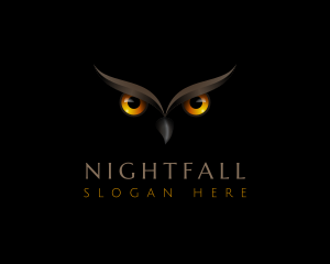 Nocturnal - Night Owl Eyes logo design