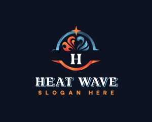 Heat - HVAC Heating Cooling logo design