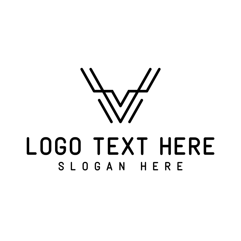 Minimalist Modern Monoline Letter V Logo | BrandCrowd Logo Maker