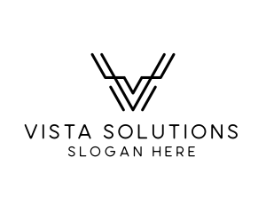 Minimalist Modern Monoline Letter V logo design