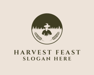 Farmer Wheat Grass logo design