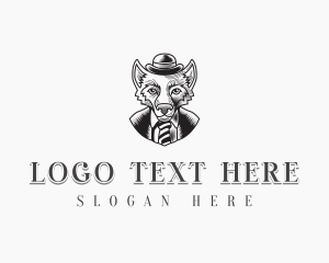 Dog Suit Hat logo design