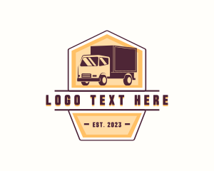 Door To Door - Truck Logistics Transport logo design