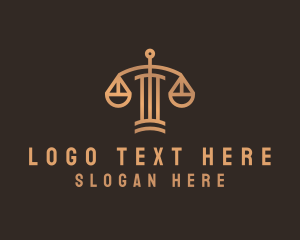 Notary - Legal Scale Column logo design