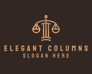 Legal Scale Column logo design