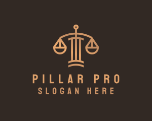 Column - Legal Scale Column logo design