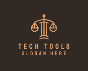 Legal Scale Column logo design