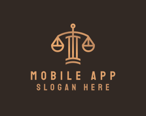 Judge - Legal Scale Column logo design