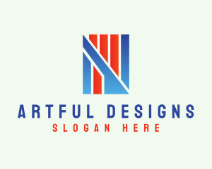 Modern Graph Letter N  logo design