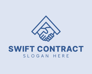 Contract - Roofing House Handshake logo design