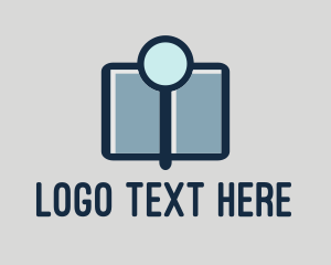 Seek - Magnifying Glass Book logo design
