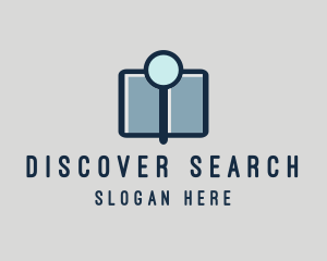 Magnifying Glass Book  logo design