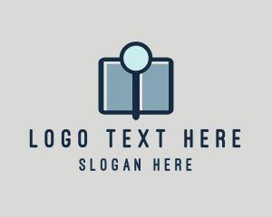 Magnifying Glass Book  Logo