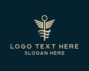 Biology - Medical Caduceus Hospital logo design