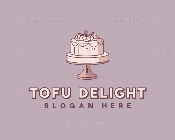 Wedding Floral Cake Logo