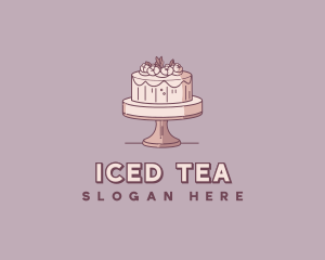 Wedding Floral Cake logo design