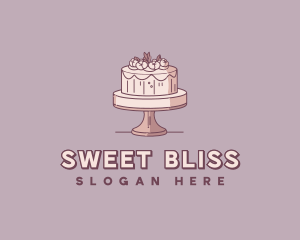 Wedding Floral Cake logo design