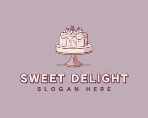 Wedding Floral Cake logo design