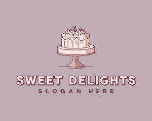 Wedding Floral Cake logo design