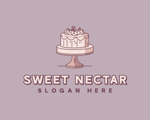 Wedding Floral Cake logo design