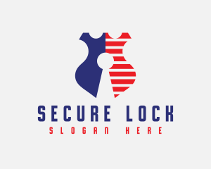 Locked - Keyhole Badge Security logo design