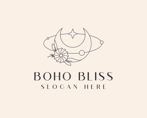 Holistic Boho Moon logo design