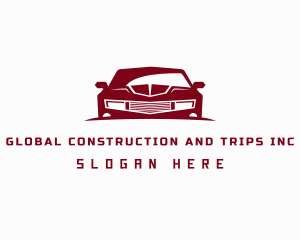Red Car Vehicle logo design