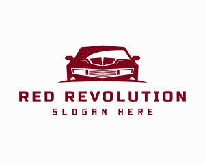 Red Car Vehicle logo design