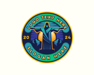 Statue - Brazil Christ Statue logo design