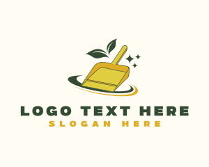 Sparkling Clean Dustpan logo design