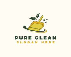 Sparkling Clean Dustpan logo design