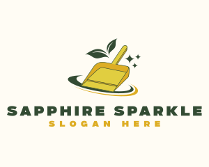 Sparkling Clean Dustpan logo design