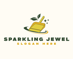 Sparkling Clean Dustpan logo design