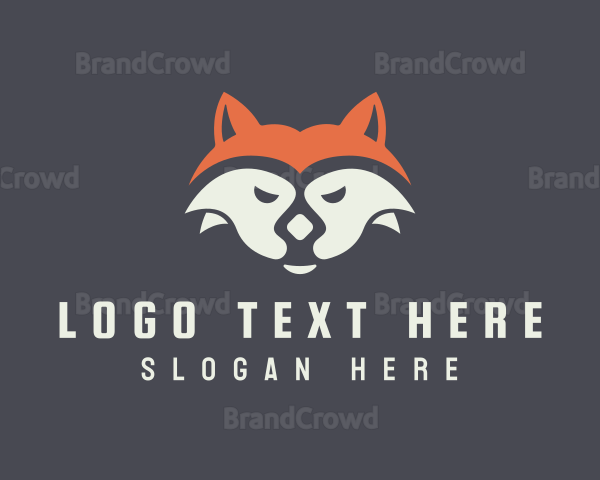 Sleepy Fox Face Logo