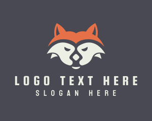 Dog - Sleepy Fox Face logo design