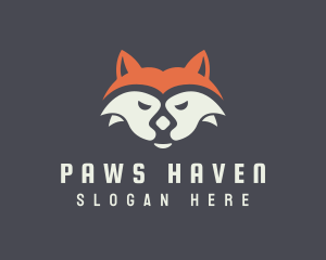 Sleepy Fox Face logo design