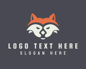 Wolf - Sleepy Fox Face logo design